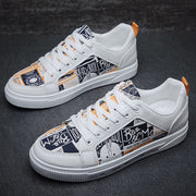 Baskets homme blanche Grunge