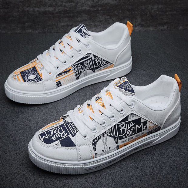 Baskets homme blanche Grunge