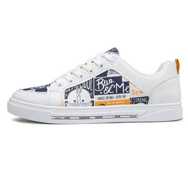 Baskets homme blanche Grunge