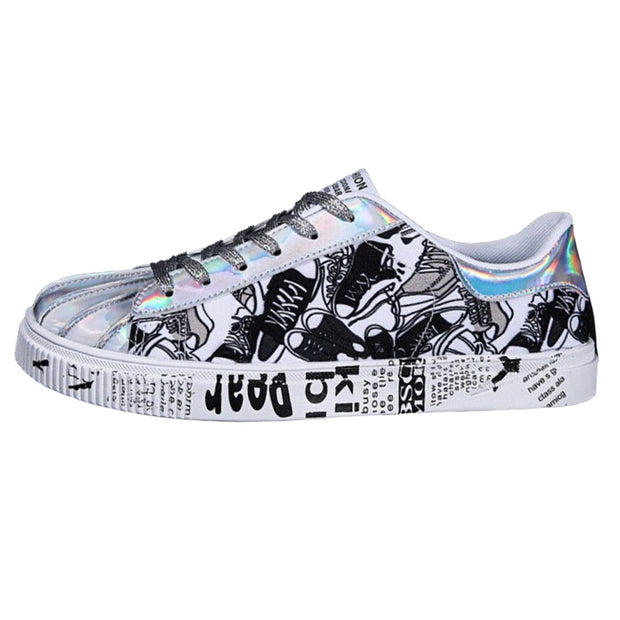 Baskets unisex argentée Silverstar