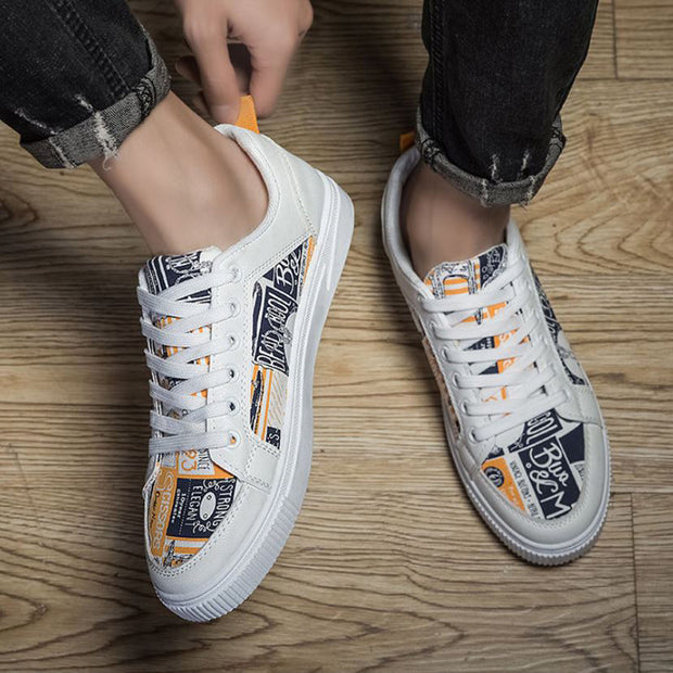 Baskets homme blanche Grunge