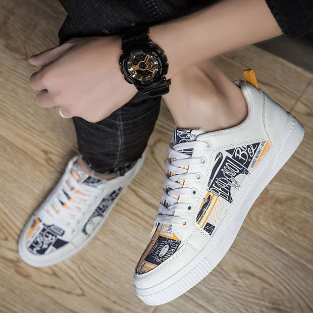 Baskets homme blanche Grunge